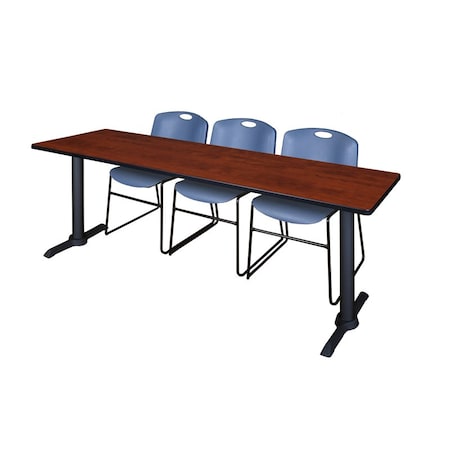 Cain Rectangle Tables > Training Tables > Cain Training Table & Chair Sets, 84 W, 24 L, 29 H, Cherry MTRCT8424CH44BE